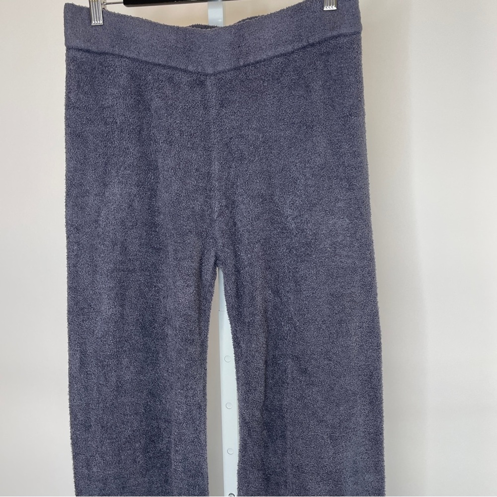 Barefoot Dreams | CozyChic Lite Knit Ankle Length Pants Baja Blue Size Medium - Picture 4 of 13